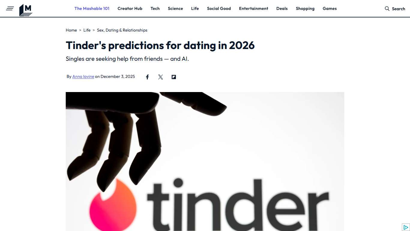 Tinder's 2026 dating trends, including 'hot-take dating' | Mashable
