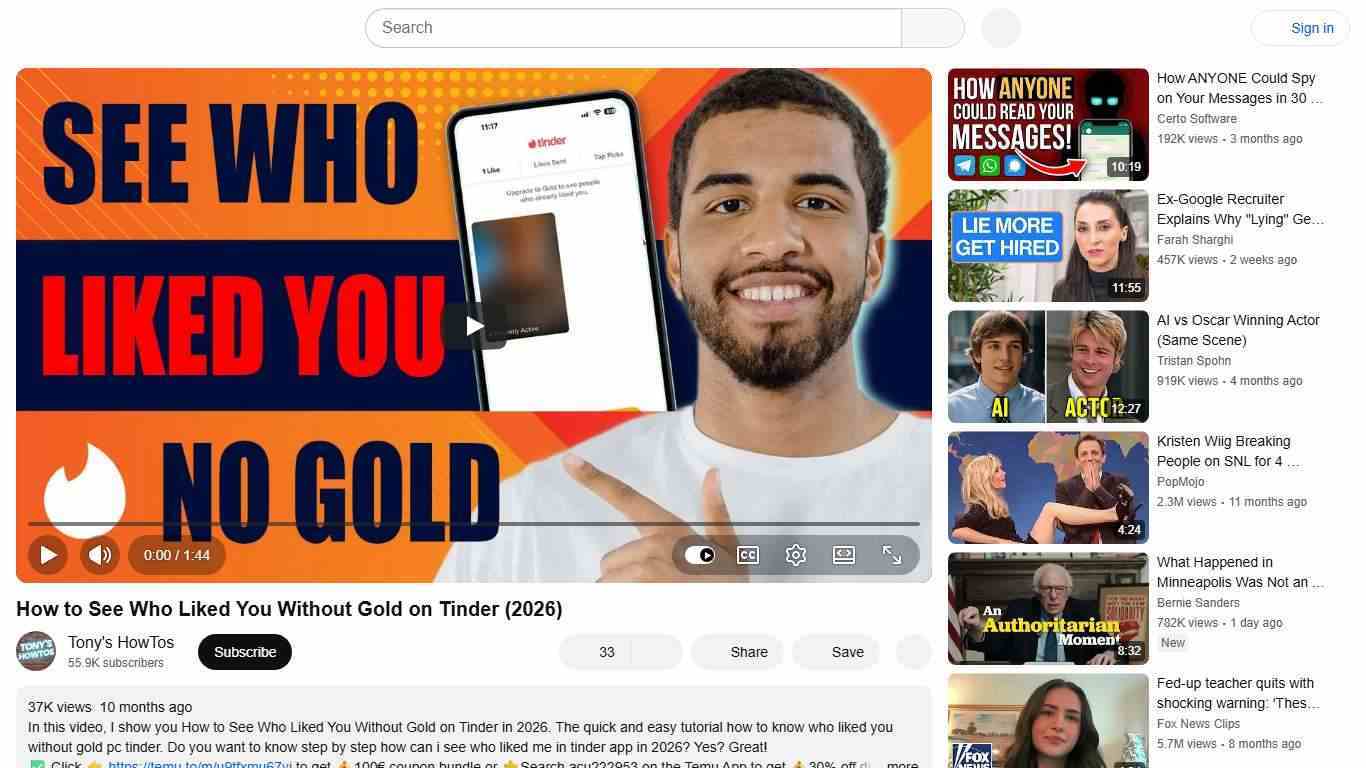 How to See Who Liked You Without Gold on Tinder (2026) - YouTube